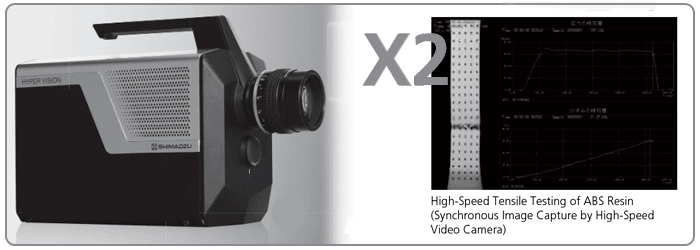 Shimadzu Hyper Vision HPV-X2 ultra high-speed video camera and ABS Resin image.