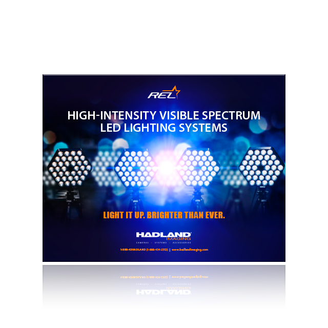 REL High-Intensity Visible Spectrum LED Lighting Systems Brochure 2021 cover image.