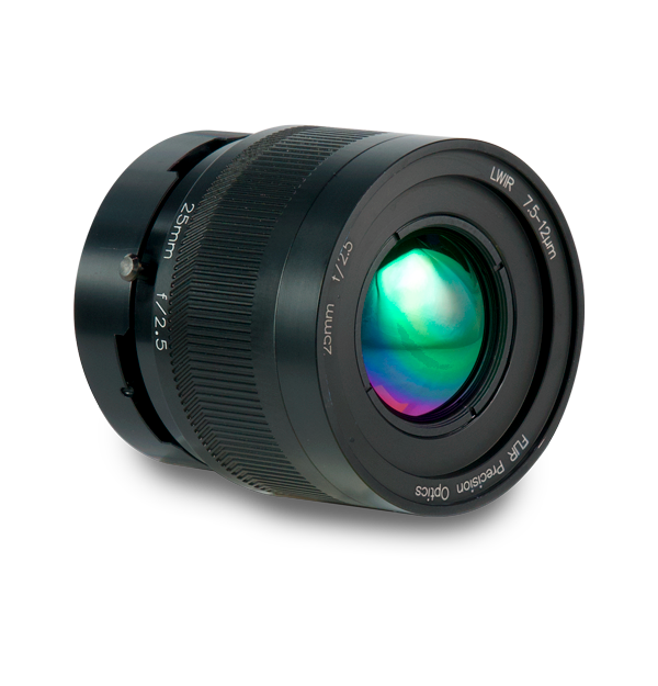 FLIR LWIR 25mm, ƒ2.5 manual lens for IR imaging.