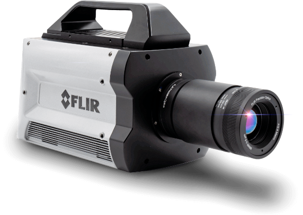 FLIR X-Series infrared camera with long lens.
