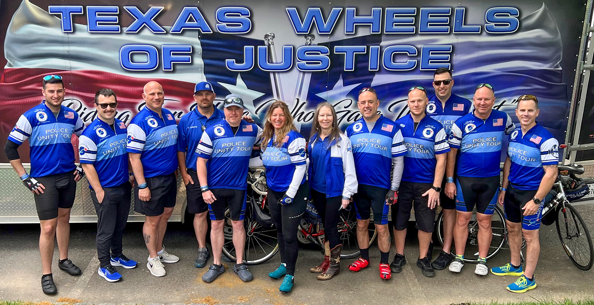 Police Unity Tour 2023 – Texas Wheels of Justice group photo.