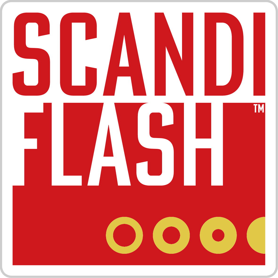 Scandiflash logo stacked and stroked.