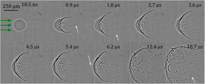 Laser-Induced, Single Droplet Fragmentation Dynamics Revealed Through Megahertz X-ray Microscopy figure 3.