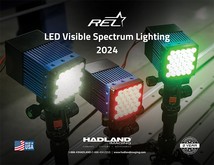 Hadland REL LED Visible Spectrum Lighting 2024 brochure cover image.
