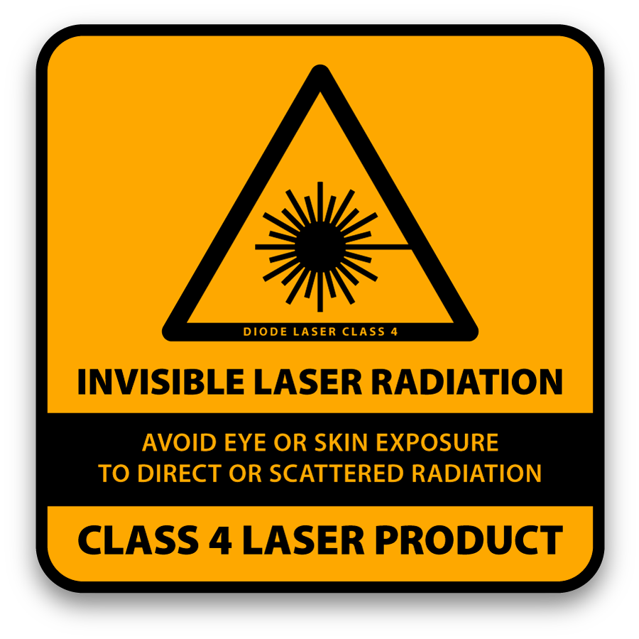 Hadland Imaging – Class 4 laser product caution image.