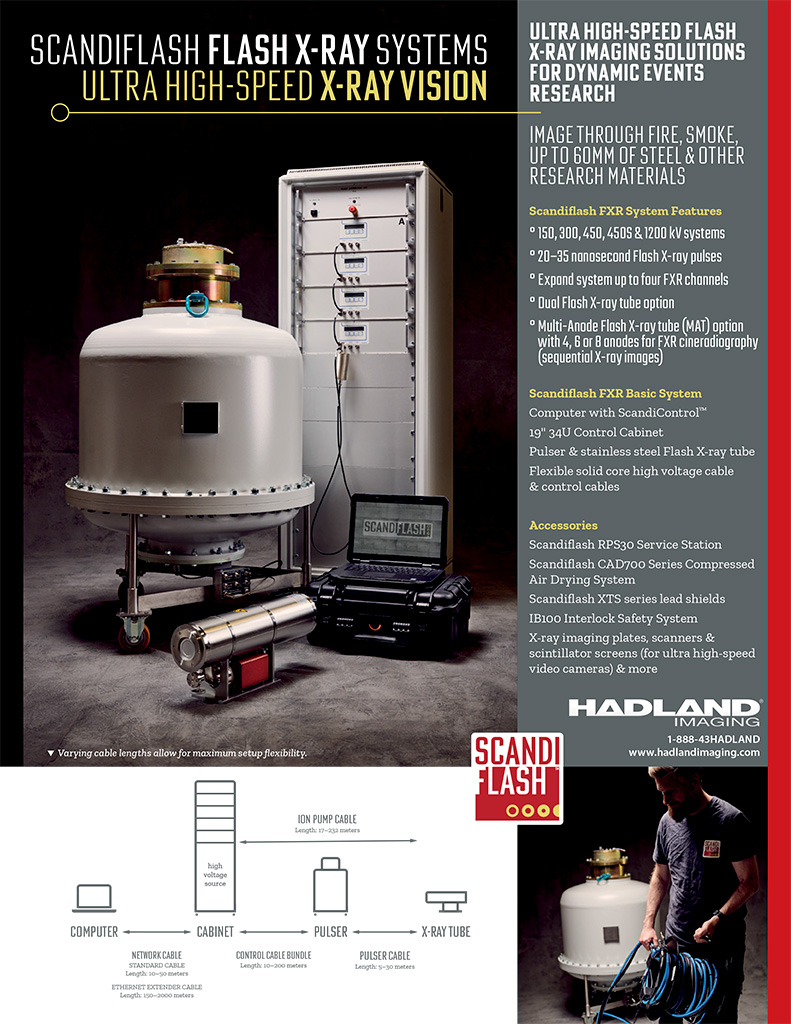 Hadland Scandiflash Flash X-Ray Systems (FXR) datasheet cover image.