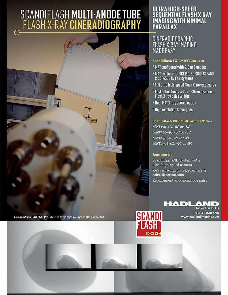 Hadland Scandiflash Multi-Anode Flash X-Ray Tube (MAT) datasheet cover image.
