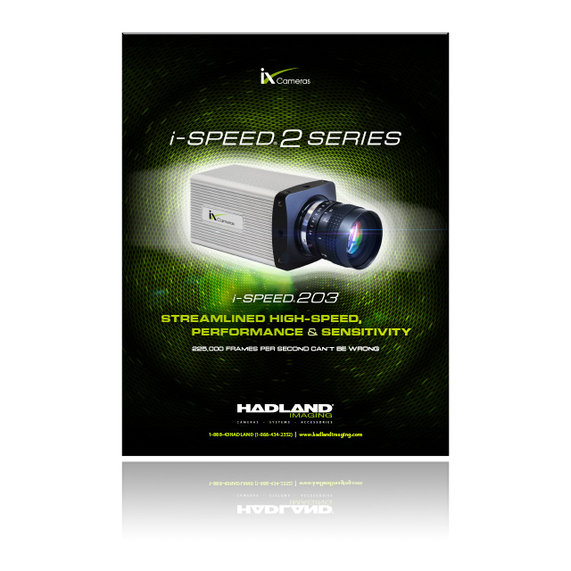 Hadland Imaging, iX Cameras i-SPEED 203 product brochure cover image.