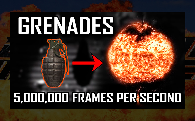 Ballistic High-Speed – Hand Grenades at 5 Million FPS with Shimadzu HyperVision HPV-X3 ultra high-speed video camera.