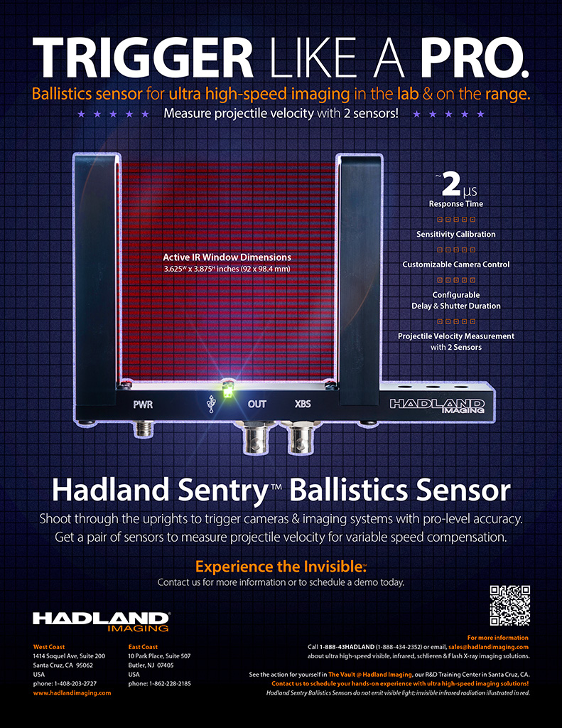 Hadland Sentry™ Ballistics Sensor datasheet cover image.