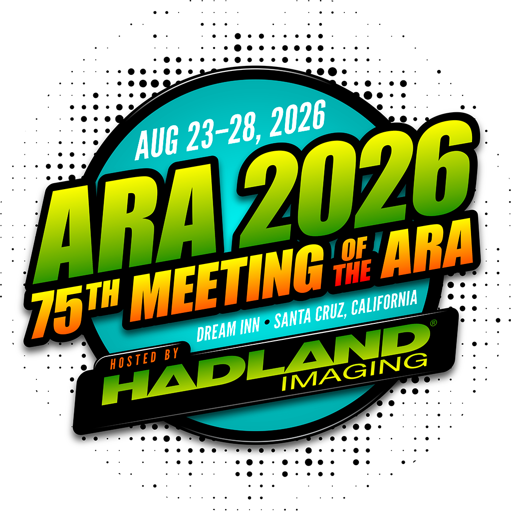 Hadland Imaging's ARA 2026 75th Meeting of the ARA badge.