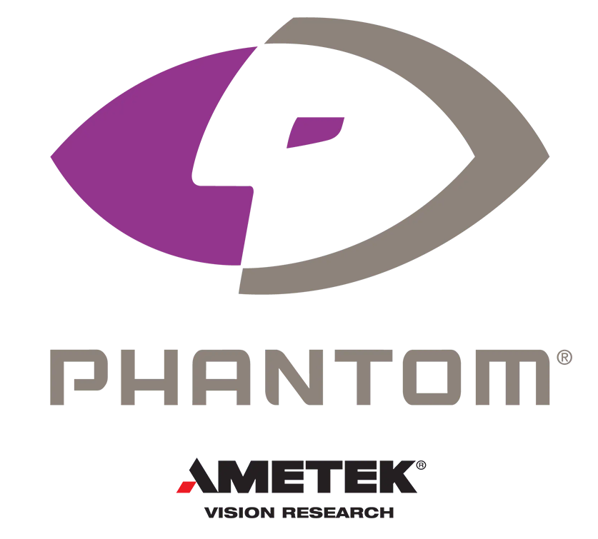 Phantom, AMETEK Vision Research logo stack.