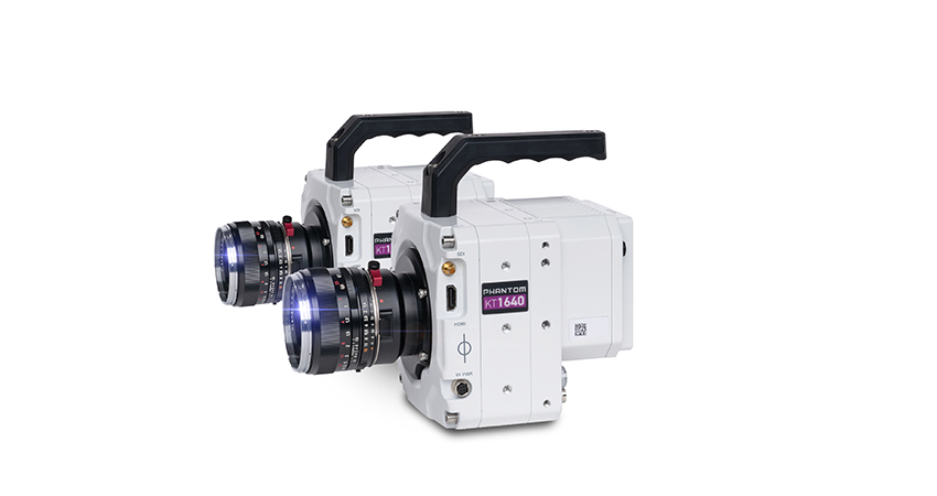 Pair of Phantom KT-Series KT1640 high-speed video cameras for DIC imaging.
