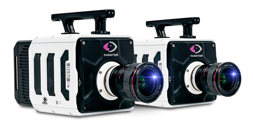 Pair of Phantom TMX 7510 high-speed video cameras for DIC imaging.