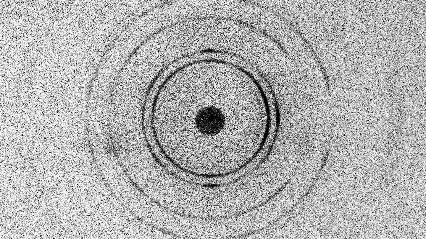 Scandiflash Flash XRD 25 ns diffraction image.