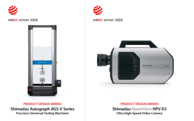 Two Shimadzu Products Win Red Dot Design Award 2026 – Precision Universal Testing Machine & Ultra High-Speed Video Camera