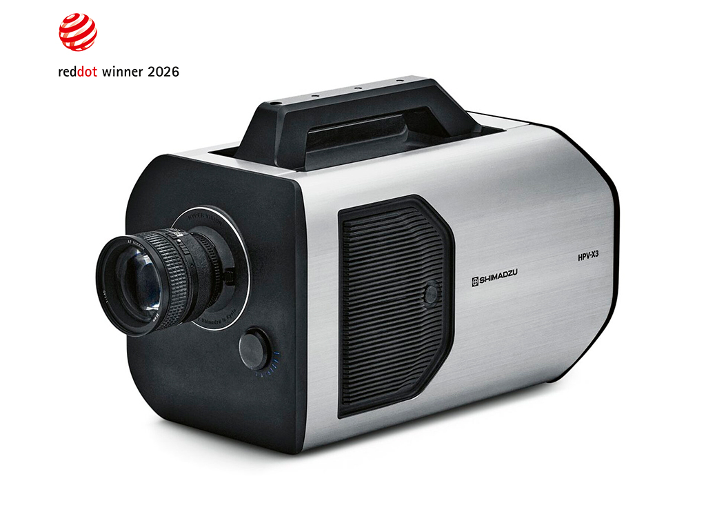 Red Dot 2026 Product Design Award Winner – Shimadzu HyperVision HPV-X3 ultra high-speed video camera.